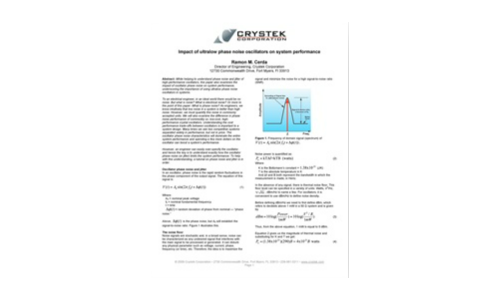 Impact of ultralow phase noise oscillators on system performance