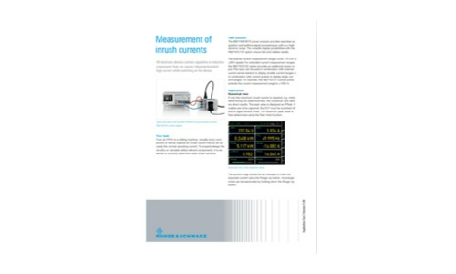 Measurement of inrush currents