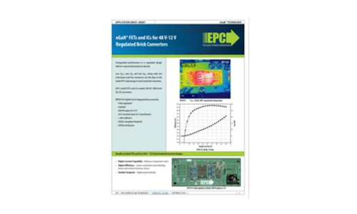 eGaN® FETs and ICs for 48 V-12 V Regulated Brick Converters